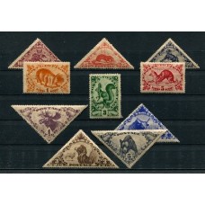 RUSIA TOUVA 1935 Yv 54/63 SERIE COMPLETA NUEVA CON GOMA FAUNA 22 EUROS
